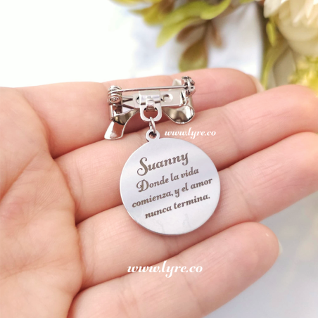 Broche Prendedor Circular 20mm