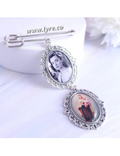 Broches Nodriza Plateado 2 Dijes Incluye Fotos