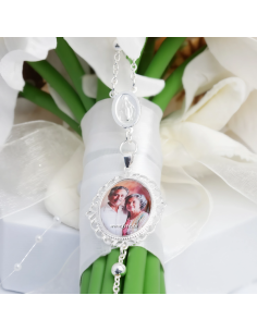 Rosario Plata Ley 925 Dije Foto Personalizable Balin n5