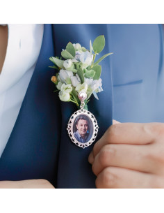 Broche Plata Ley 925 Boda Grado Personalizable