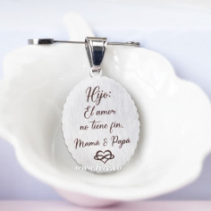 Broche Boda Grado Acero Borde Cristales Personalizable 2