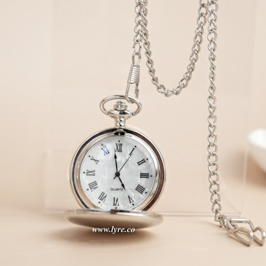 Reloj De Bolsillo Plateado Incluye Grabado