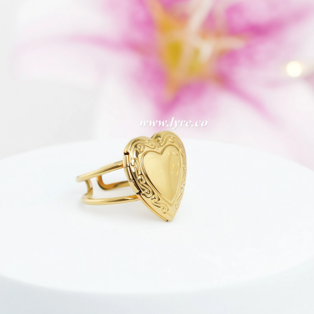 Anillo Relicario Acero Inox Incluye Fotos Ajustable