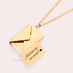 Collar Sobre Carta Acero Incluye Grabado