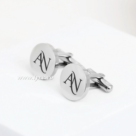 Mancornas Personalizables Acero Color Plateado