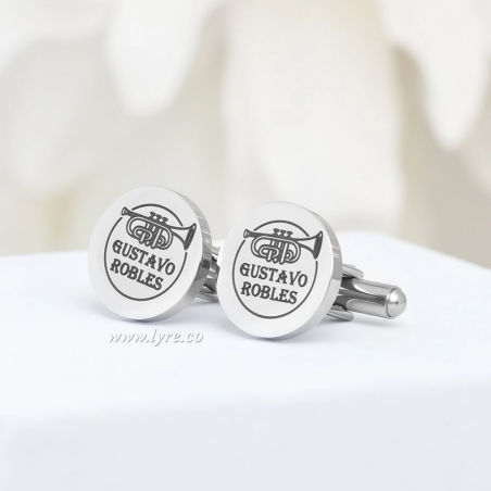 Mancornas Personalizables Acero Color Plateado