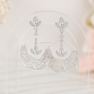 Aretes Filigrana Plata Ley 925 Hecho a Mano